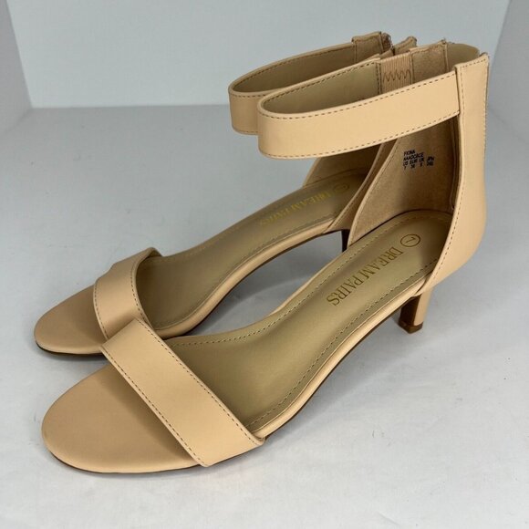 Dream Pairs Shoes - Dream Pairs Womens Fiona Tan Fashion Stilettos Open Toe Strap Size 7 Pump Heels